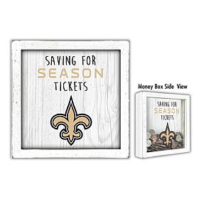 Officially Licensed NFL New Orleans Saints Saving for Ticket Money Box