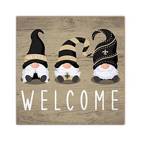 Officially Licensed NFL New Orleans Saints Welcome Gnomes Wall Decor