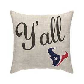 Officially Licensed NFL Pegasus Sports Y'all Pillow - Texans