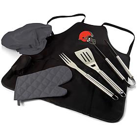 Officially Licensed NFL Picnic Time Apron Tote Pro Grill Set Browns