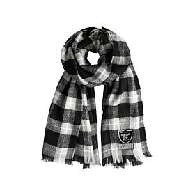 Officially Licensed NFL Plaid Blanket Scarf - Las Vegas Raiders 