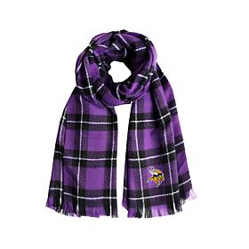 Officially Licensed NFL Plaid Blanket Scarf - Minnesota Vikings 