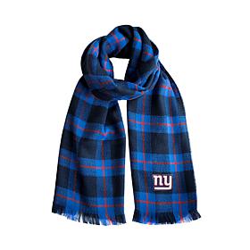 Officially Licensed NFL Plaid Blanket Scarf - New York Giants 