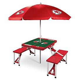 Officially Licensed NFL Portable Folding Picnic Table - KC Chiefs