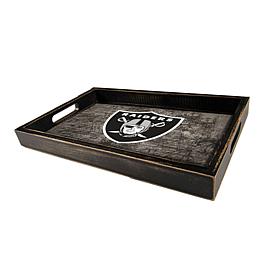 Officially Licensed NFL Raiders Distressed Tray with Team Colors