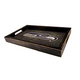 Officially Licensed NFL Seahawks Distressed Tray with Team Colors