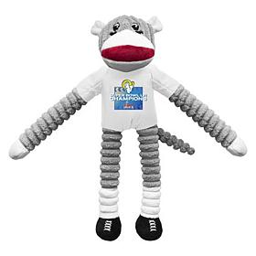 Officially Licensed NFL Super Bowl 56 Sock Monkey Pet Toy - LA Rams
