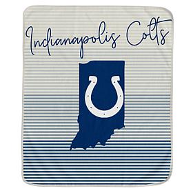 Officially Licensed NFL Ultra Fleece State Stripe Throw Blanket-Colts