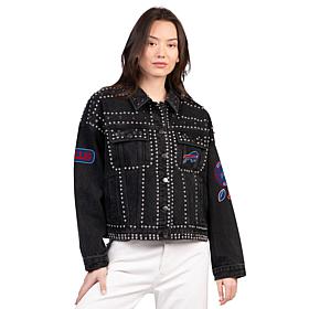 Officially Licensed NFL Women's Denim Studded Jacket by Glll