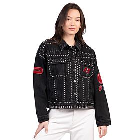 Officially Licensed NFL Women's Denim Studded Jacket by Glll
