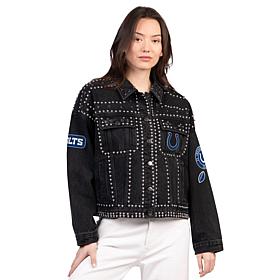 Officially Licensed NFL Women's Denim Studded Jacket by Glll