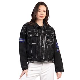 Officially Licensed NFL Women's Denim Studded Jacket by Glll