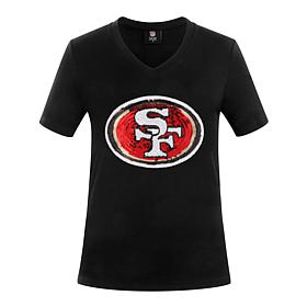 Officially Licensed NFL Women's Sequin Logo Tee from Fabgating by Cucé