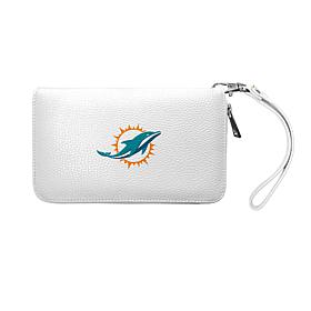 Officially Licensed NFL Zip Organizer Wallet - Miami Dolphins