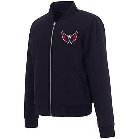 Officially Licensed NHL Capitals Ladies Fleece & Nylon Jacket
