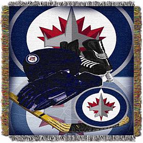 Officially Licensed NHL Home Ice Advantage Woven Throw - Winnipeg Jets