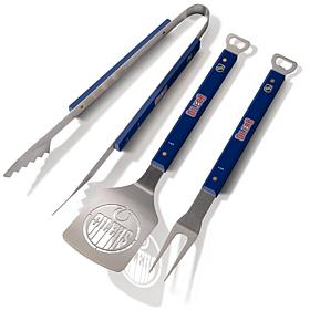Officially-licensed NHL Spirit Series 3-Piece BBQ Set- Edmonton Oil...