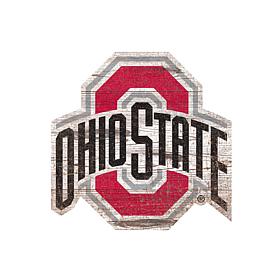 Ohio State University Distressed Logo Cutout Sign