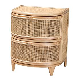 Oleta Natural Rattan Nightstand 21.3" W x 17.7" D x 24" H