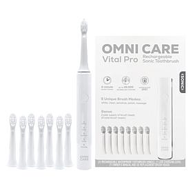 Omni Care Deluxe Sonic Toothbrush with 8 Brush Heads