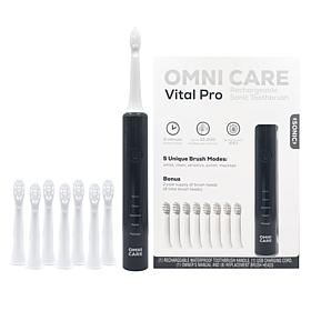 Omni Care Deluxe Sonic Toothbrush with 8 Brush Heads