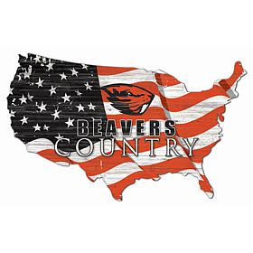 Oregon State University USA Shape Flag Cutout