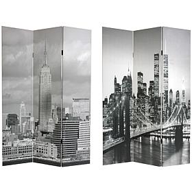 Oriental Furniture New York Scenes 3-Panel Divider