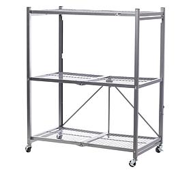 Origami 3-Tier Foldable Large Rack with Wheels