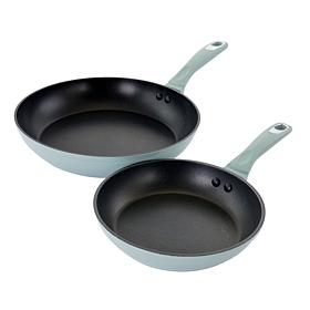 Oster Lynhurst 2pc Nonstick Aluminum Frying Pan Set - Blue