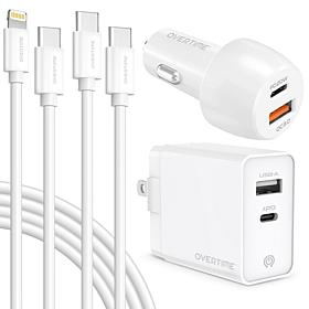 Overtime 4-piece 20W Fast Charging Bundle for iPhone and Android