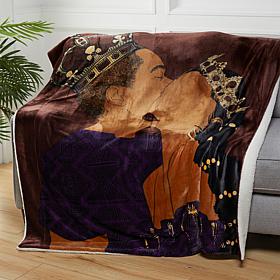 Pardon My Fro King & Queen Sherpa Fleece Throw