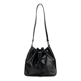 Patricia Nash Belamy Leather Drawstring Bucket Bag