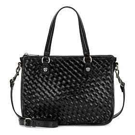 Patricia Nash Brenna Woven Leather Satchel