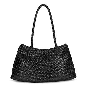 Patricia Nash Cheri Woven Leather Satchel Handbag