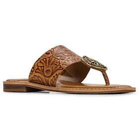Patricia Nash Niki Leather Compass Medallion Sandal