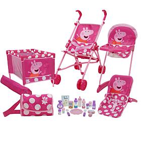 Peppa Pig 21-Piece Doll Play Set with Stroller & Accessories
