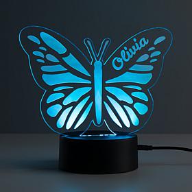 Personalized Butterfly Acrylic Multi-Color Nightlight
