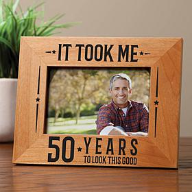 Personalized "Looking Good" Birthday Wood Picture Frame