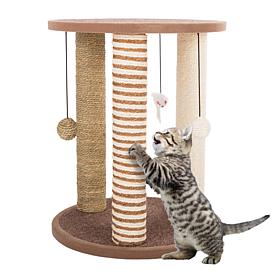 Pet Adobe Cat Scratching Post, Toys, and Play Area