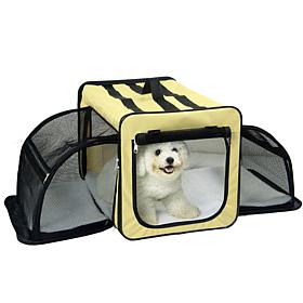 Pet Life Medium Expandable Collapsible Travel Pet Dog Crate