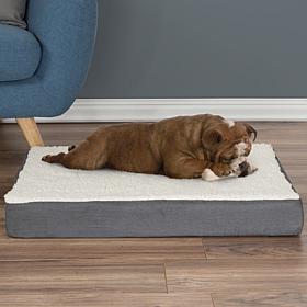 PETMAKER Orthopedic Sherpa Top Pet Bed - 30" x 20-1/2"