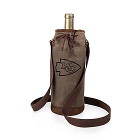 Picnic Time NFL Waxed Canvas Wine Tote - Kansas City Chiefs