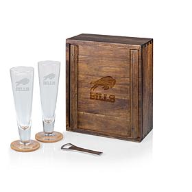Picnic Time Officially Licensed NFL Beer Glass Gift Set - Buffalo 