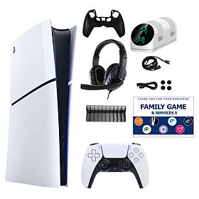 Playstation PS5 Slim Digital Bundle with Accessories Kit & Voucher