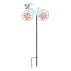 Plow & Hearth Metal Bicycle Wind Spinner Garden Stake