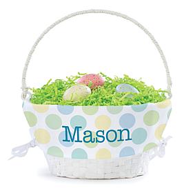 Polka Dots For Him Personalized Easter Basket