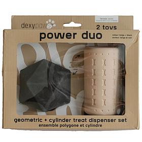 Power Duo Toy Set for Dogs - Beige & Black