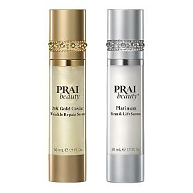 PRAI Beauty 24K Gold Caviar Wrinkle Serum & Platinum Serum