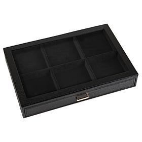 Prestige™ Croco-Embossed Single Drawer Jewelry Box - 6- Compartment