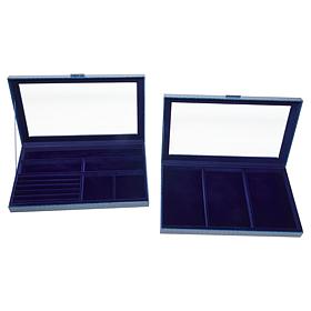 Prestige™ Set of 2 Large Stackable Jewelry Boxes - Croco Embossed